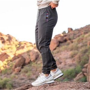 Wowie Rambler Stretch Chino Jogger Charcoal Gray Grey Aztec Pocket Pattern XXL